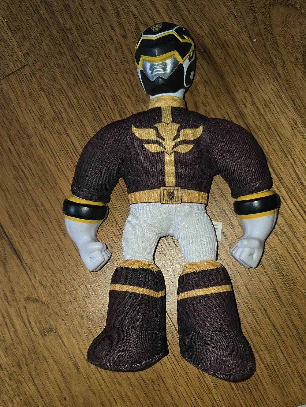 Black & Gold Kids Power Hero Costume Plush Figure- Power Ranger